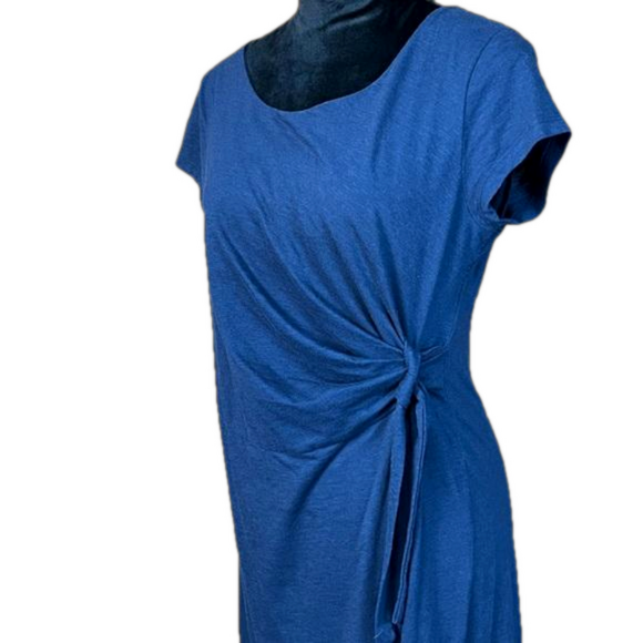 Tom Tailor navy twist knot short sleeve dress size 40/L EUC - Picture 2 of 15